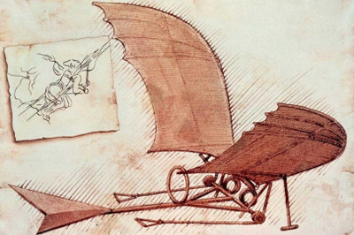 

Akhuratha Wall Poster -flying-machine-by-leonardo-da-vinci-fine-art-print-qahukcgagz Paper Print(18 inch X 12 inch, Rolled)