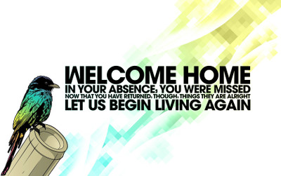 

Akhuratha -quotes-welcome-home Wall Poster Paper Print(12 inch X 18 inch, Rolled)