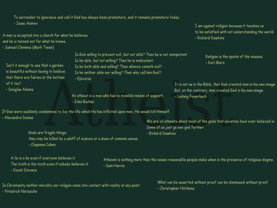 

Akhuratha -atheism-douglas-adams-epicurus-friedrich-nietzsche-isaac-asimov-karl-marx-mark-twain-quotes Wall Poster Paper Print(12 inch X 18 inch, Rolled)