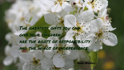 

Akhuratha a-quote-quotes-gift-responsibility-child-independence Wall Poster Paper Print(12 inch X 18 inch, Rolled)