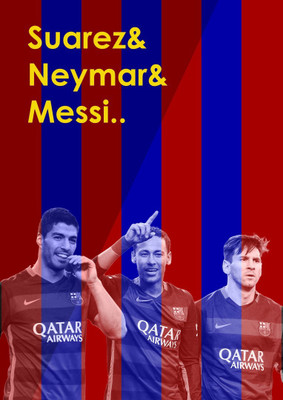 

Akhuratha Wall Poster msn-messi-suarez-neymar-st-mrjskfyy Paper Print(18 inch X 12 inch, Rolled)