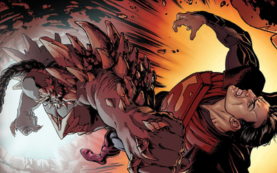 

Aabhaas Wall Poster Superman-Man-of-Steel-Doomsday-Injustice-Gods-among-us-DC-Comics Paper Print(12 inch X 18 inch, Rolled)