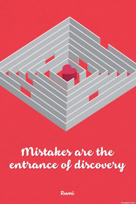 

Akhuratha Wall Poster -mistakes-are-the-entrance-of-discovery- Paper Print(18 inch X 12 inch, Rolled)