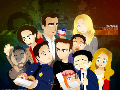 

TV Show Heroes HD Wall Poster Paper Print(12 inch X 18 inch, Rolled)