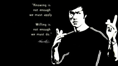 

Akhuratha -bruce-lee-monochrome-quotes Wall Poster Paper Print(12 inch X 18 inch, Rolled)
