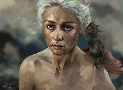 

Aabhaas Wall Poster-Game-of-Thrones-artwork-dragon-Daenerys-Targaryen Paper Print(12 inch X 18 inch, Rolled)