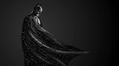 

Akhuratha Wall Poster Batman-monochrome-typographic-portraits-e Paper Print(12 inch X 18 inch, Rolled)