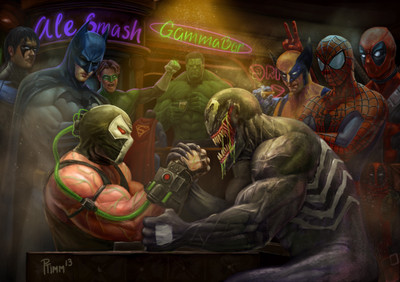 

Aabhaas Wall Poster-Green-Lantern-Wolverine-Bane-Marvel-Comics-Marvel-vs-DC-Comic-DC-Comics-Venom-Batman-Hulk-Spider-Man-Deadpool Paper Print(12 inch X 18 inch, Rolled)