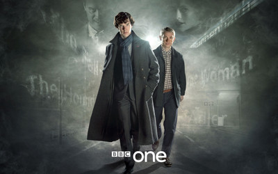 

Aabhaas TV Show Sherlock Sherlock Holmes Benedict Cumberbatch BBC Man Actor Martin Freeman Dr. Watson HD Wall Poster Paper Print(12 inch X 18 inch, Rolled)