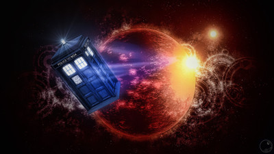 

Aabhaas Wall Poster Doctor-Who-TARDIS-The-Doctor-artwork-TV Paper Print(12 inch X 18 inch, Rolled)