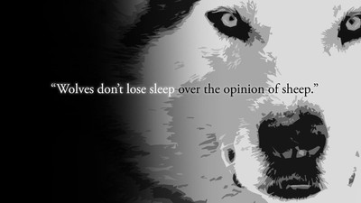 

Akhuratha -inspirational-quotes-text-wolves Wall Poster Paper Print(12 inch X 18 inch, Rolled)