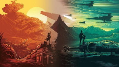 

Akhuratha Wall Poster Star-Wars-Daisy-Ridley-Rey-Poe-Dameron-X-wing-Star-Destroyer-Star-Wars-Episode-VII---The-Force-Awakens Paper Print(12 inch X 18 inch, Rolled)