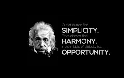 

Akhuratha -albert-albert-einstein-black-harmony-opportunity-quotes-simple Wall Poster Paper Print(12 inch X 18 inch, Rolled)
