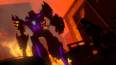

Aabhaas Wall Poster Transformers-robot-glowing-fire-destruction Paper Print(12 inch X 18 inch, Rolled)