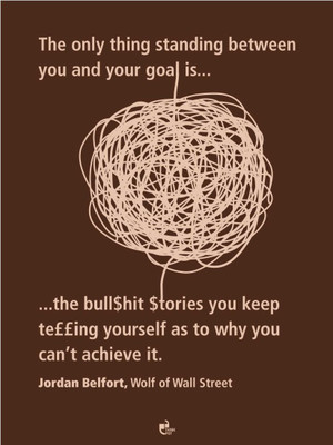 

Aabhaas Wall Poster Only Thing Standing Between You and Your Goal -Jordon Belford Paper Print(12 inch X 18 inch, Rolled)