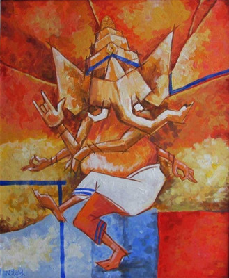 

Akhuratha Wall Poster -dancing-lord-ganesha-tgfdcsabvt Paper Print(18 inch X 12 inch, Rolled)