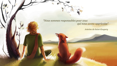 

Akhuratha aantoine-de-saint-exupery-the-little-prince Wall Poster Paper Print(12 inch X 18 inch, Rolled)