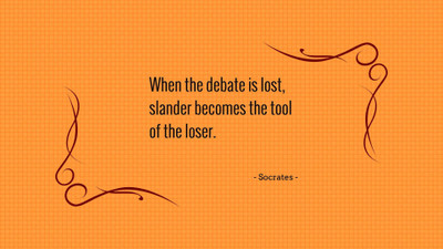 

Akhuratha aquote-quotes-debate-slander-loser Wall Poster Paper Print(12 inch X 18 inch, Rolled)