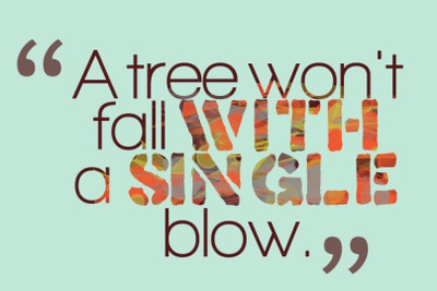 

Akhuratha Wall Poster -a-tree-wont-fall-with-a-single-blow-bbcnzzm Paper Print(18 inch X 12 inch, Rolled)