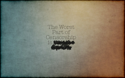 

Akhuratha -censored-irony-quotes-text-textures Wall Poster Paper Print(12 inch X 18 inch, Rolled)