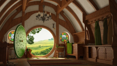 

Akhuratha Wall Poster The-Lord-of-the-Rings-Bag-End-The-Shire-interiors-house Paper Print(12 inch X 18 inch, Rolled)