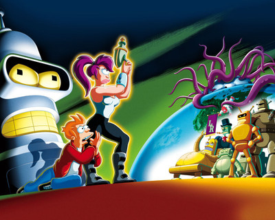 

Aabhaas TV Show Futurama Bender Fry Leela HD Wall Poster Paper Print(12 inch X 18 inch, Rolled)