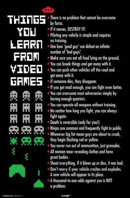 

Akhuratha Wall Poster -things-you-learn-from-videogames-sv- Paper Print(18 inch X 12 inch, Rolled)