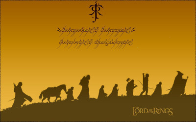 

Aabhaas Wall Poster The-Lord-of-the-Rings-The-Lord-of-the-Rings-The-Fellowship-of-the-Ring-yellow-background-movies Paper Print(12 inch X 18 inch, Rolled)