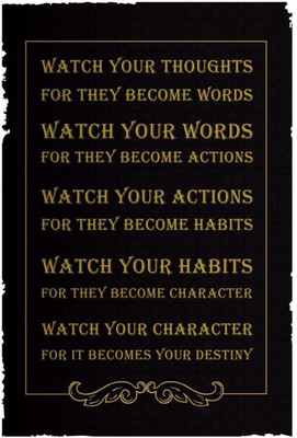 

Akhuratha Wall Poster -watch-your-thoughts-for-they-become-words-qahyhke Paper Print(18 inch X 12 inch, Rolled)