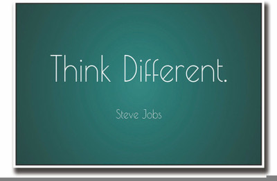 

Akhuratha Wall Poster -think-different-steve-jobs-quote-par-bmunranhtfeg Paper Print(18 inch X 12 inch, Rolled)