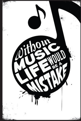 

Aabhaas Wall Poster without Music Life Would be a Mistake Paper Print(12 inch X 18 inch, Rolled)