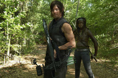 

Akhuratha Designs TV Show The Walking Dead Norman Reedus Daryl Dixon Danai Gurira Michonne Walking Dead Crossbow HD Wall Poster Paper Print(12 inch X 18 inch, Rolled)
