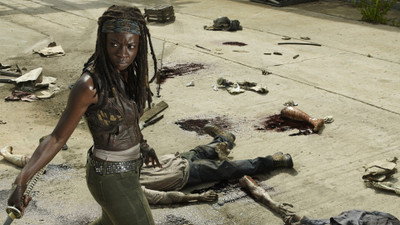 

Aabhaas TV Show The Walking Dead Michonne Danai Gurira HD Wall Poster Paper Print(12 inch X 18 inch, Rolled)