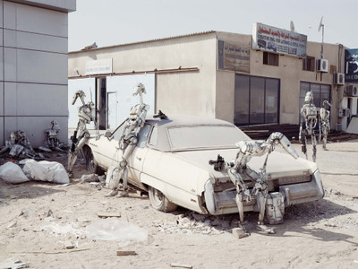 

Aabhaas Wall Poster -robot-old-car-Dubai-photo-manipulation-Star-Wars Paper Print(12 inch X 18 inch, Rolled)