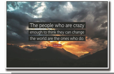 

Akhuratha Wall Poster -steve-jobs-people-who-are-crazy-quote-par-bmumdbzepmqm Paper Print(18 inch X 12 inch, Rolled)
