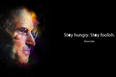 

Akhuratha Wall Poster -steve-jobs-hungry-foolish-quotes- Paper Print(18 inch X 12 inch, Rolled)