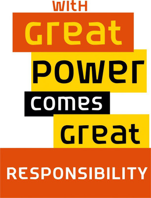 

Akhuratha Wall Poster With Great Power Comes Great Responsibility Paper Print(12 inch X 18 inch, Rolled)