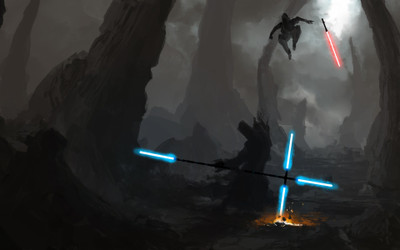 

Akhuratha Wall Poster /-Star-Wars-red-blue Paper Print(12 inch X 18 inch, Rolled)