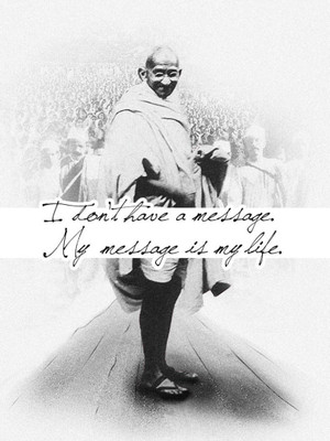

Akhuratha Wall Poster gandhiji-dont-have-message Paper Print(18 inch X 12 inch, Rolled)