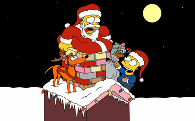 

TV Show The Simpsons Homer Simpson Bart Simpson HD Wall Poster Paper Print(12 inch X 18 inch, Rolled)