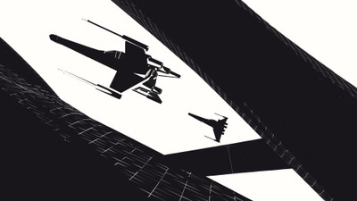 

Akhuratha Wall Poster Star-Wars-X-wing-monochrome-simple Paper Print(12 inch X 18 inch, Rolled)