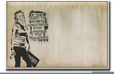 

Akhuratha Wall Poster -stop-asking-for-permission-quote-par-bmunwzvgcun Paper Print(18 inch X 12 inch, Rolled)