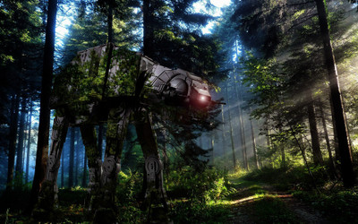 

Aabhaas Wall Poster -Star-Wars-AT-AT-Endor-Galactic-Empire Paper Print(12 inch X 18 inch, Rolled)