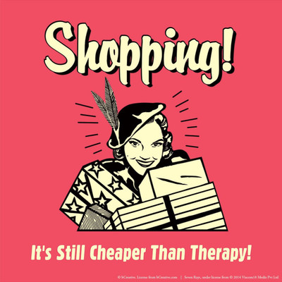

Akhuratha Wall Poster shopping-its-still-cheaper-than-therapy Paper Print(18 inch X 12 inch, Rolled)