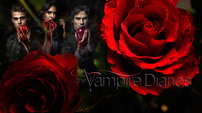 

TV Show The Vampire Diaries Vampire Blood Horror Halloween Flower Rose Fan Art Art HD Wall Poster Paper Print(12 inch X 18 inch, Rolled)