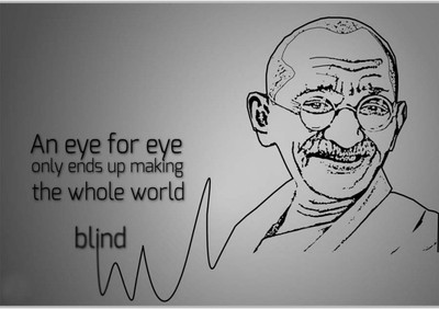 

Akhuratha Wall Poster an-eye-for-eye-quote-plo-zsyerkhgmk Paper Print(18 inch X 12 inch, Rolled)
