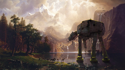 

Aabhaas Wall Poster Star-Wars-AT-AT-abandoned Paper Print(12 inch X 18 inch, Rolled)