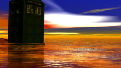 

TV Show Doctor Who Dr. Who Tardis Sunset HD Wall Poster Paper Print(12 inch X 18 inch, Rolled)