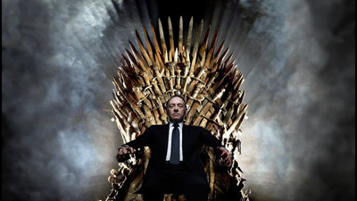 

Aabhaas Wall Poster-Game-of-Thrones-Kevin-Spacey-House-of-Cards-crossover-Iron-Throne Paper Print(12 inch X 18 inch, Rolled)
