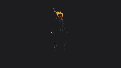 

Aabhaas Wall Poster Ghost-Rider-minimalism-fire-skull-movies-dark-simple Paper Print(12 inch X 18 inch, Rolled)